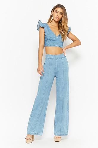 Forever21 High-waist Wide-leg Jeans