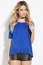 Forever21 Women's  Royal Heathered Dolman Top