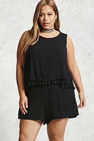 Forever21 Plus Size Split-flounce Romper