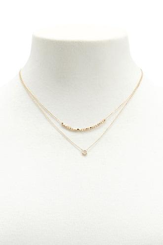 Forever21 Beaded Charm Layered Necklace