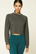 Forever21 Plus Women's  Charcoal Heather French Terry Knit Pullover