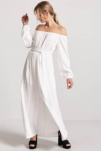 Forever21 Woven Off-the-shoulder Maxi Dress