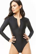 Forever21 Athletic Ladder Cutout One-piece Swimsuit
