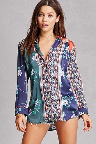 Forever21 Pixie & Diamond Floral Shirt