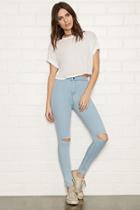 Forever21 Ripped Super Skinny Jeans