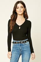 Forever21 Women's  Keyhole Cutout Top