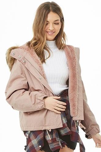 Forever21 Faux Fur-trim Drawstring Parka