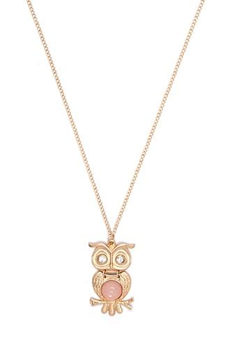 Forever21 Owl Pendant Longline Necklace