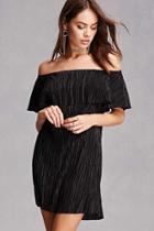 Forever21 Pleated Off-the-shoulder Dress
