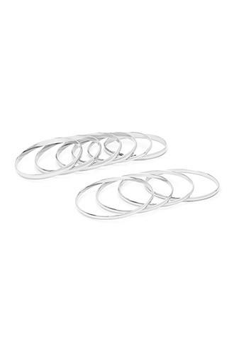 Forever21 Silver Gradated Bangle Set