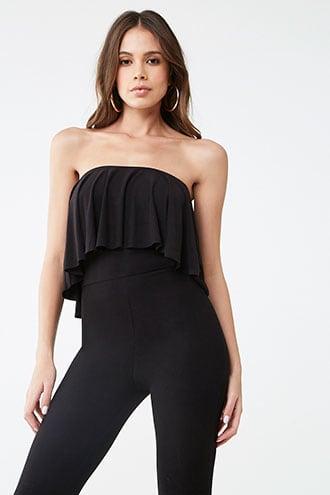 Forever21 Flounce Tube Jumpsuit