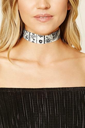 Forever21 Paisley Print Bandana Choker