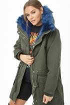 Forever21 Plus Size Faux Fur-lined Hooded Jacket