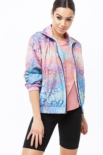Forever21 Watercolor Leopard Print Windbreaker