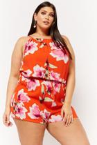 Forever21 Plus Size Floral High-neck Romper