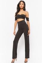 Forever21 Twist-front Off-the-shoulder Crop Top & Pants Set