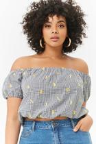 Forever21 Plus Size Gingham Banana Crop Top