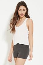 Forever21 Women's  Charcoal Heather Cotton-blend Shorts
