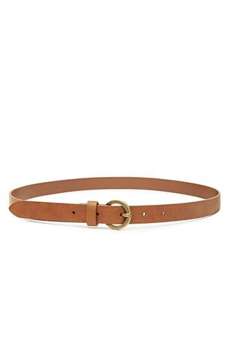 Forever21 Brown Faux Leather Skinny Belt