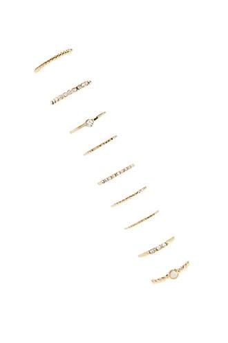 Forever21 Bands & Faux Gemstone Solitaire Ring Set
