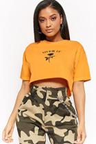 Forever21 Over It Graphic Cropped Tee