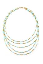 Forever21 Light Blue Layered Bead Necklace
