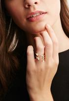 Forever21 Cc Skye Stacked Faux Pearl And Rhinestone Ring