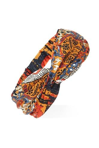 Forever21 Ornate Print Twist-front Headwrap