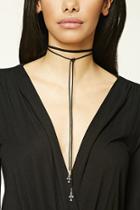 Forever21 Layered Faux Suede Cross Choker