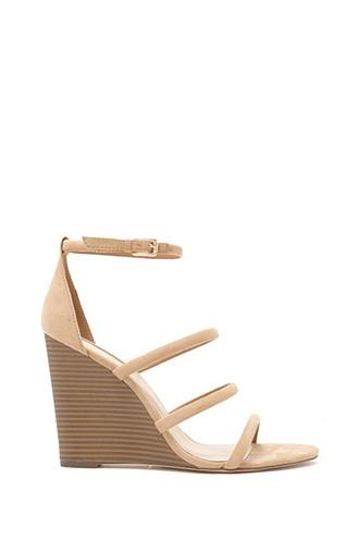 Forever21 Strappy Faux Suede Wedges