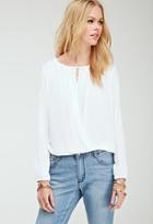 Forever21 Drapey Pleated Keyhole Top