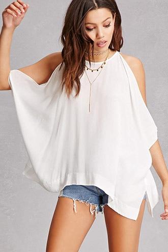 Forever21 Split Batwing Draped Top