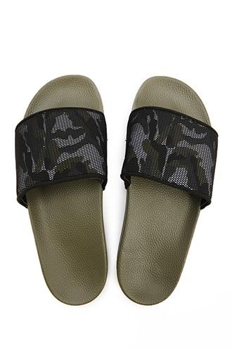 Forever21 Men Slydes Camo Slide Sandals