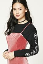 Forever21 Women's  Happy Face Graphic Tee