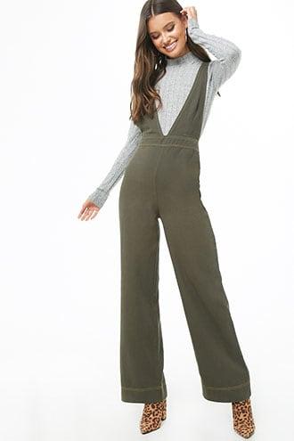 Forever21 Plunging Pinafore Jumpsuit