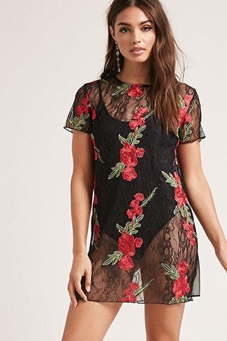 Forever21 Floral Lace Mini Dress