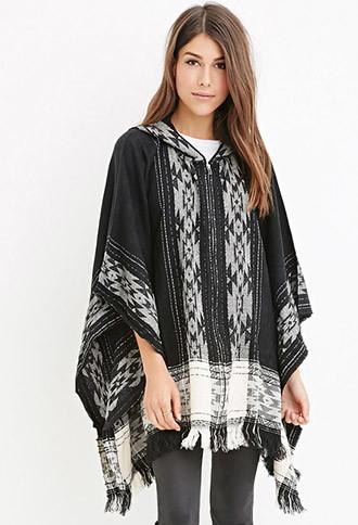 Love21 Tribal-inspired Zip Poncho