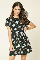 Forever21 Collared Floral Print Dress