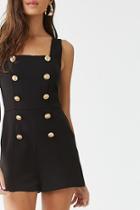 Forever21 Double-breasted Square Neck Romper