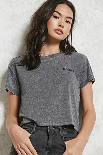 Forever21 Amore Graphic Slub Knit Tee