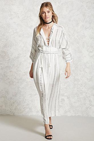 Forever21 Contemporary Lace-up Maxi Dress