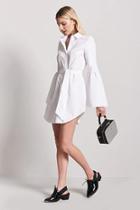 Forever21 Self-tie Button-front Shirt Dress