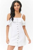 Forever21 Flounce Linen Button-front Dress