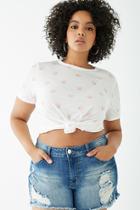 Forever21 Plus Size Peach Print Tee