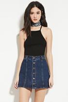 Forever21 Women's  Black Racerfront Cami