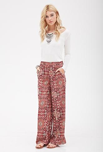 Forever21 Tribal Print Palazzo Pants