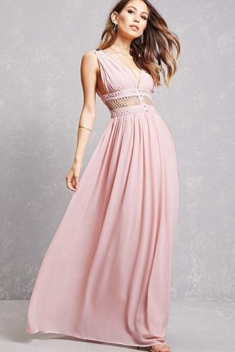 Forever21 Soieblu Crepe Cutout Gown