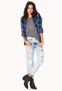 Forever21 Rebel Bleached Boyfriend Jeans