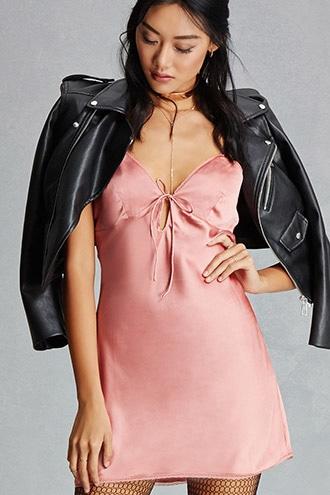 Forever21 Women's  Lace-trim Slip Dress
