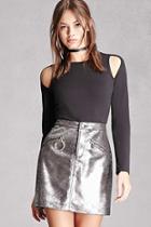Forever21 Metallic Faux Leather Skirt